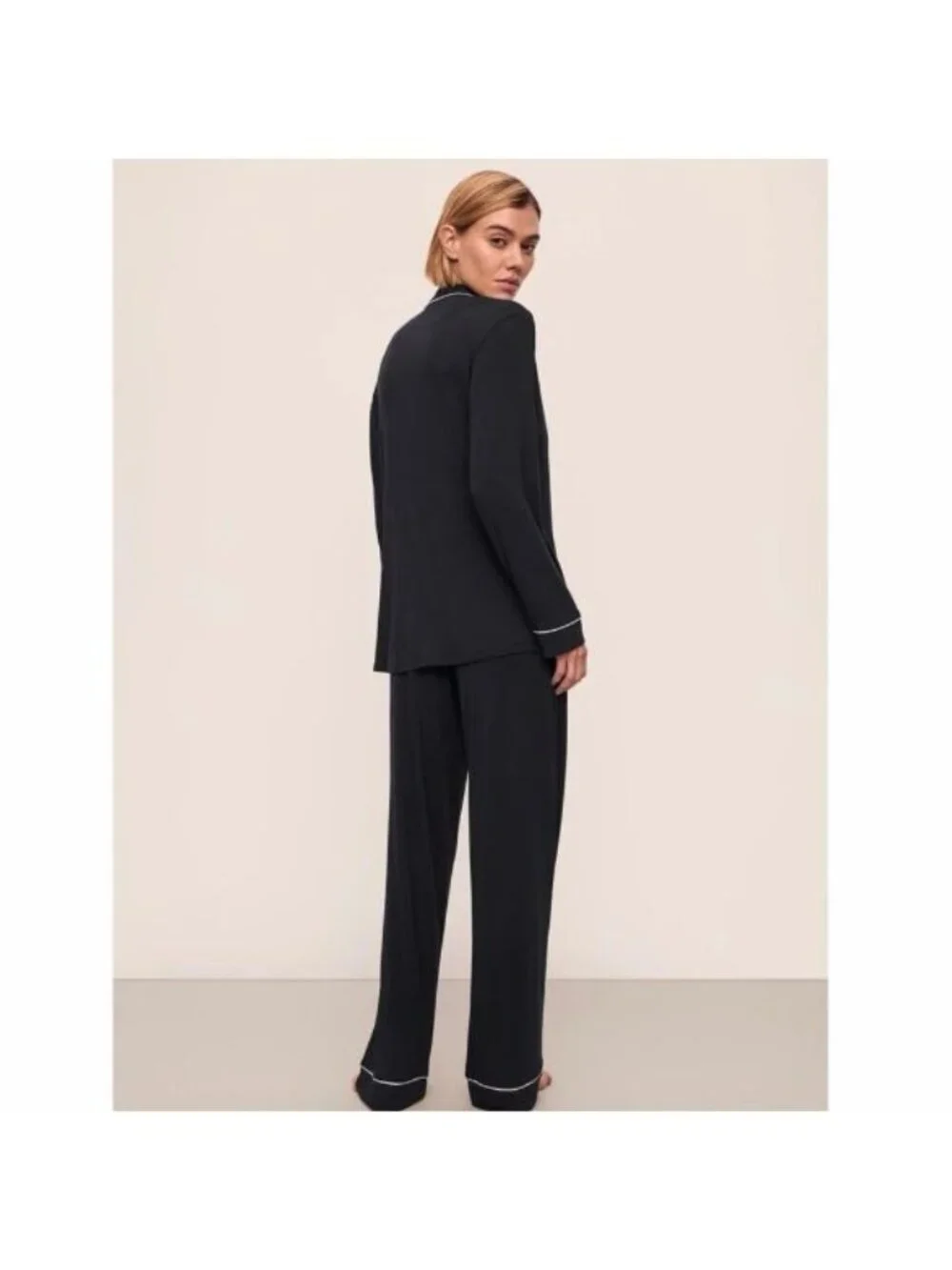 Eberjey Gisele TENCEL™ Modal Long Sleeve Pajama Top Black Size Small